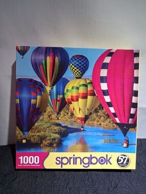Springbok Hot Air Balloons 1000-Piece Jigsaw Puzzle - Bright Multicolor